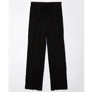 American Eagle Linen Blend Pull On Wide Leg Pant